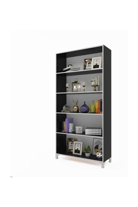 Kenzlife Kitaplık Tuğçe 188*090*020 Gri Ayaklı Mutfak Dolabı Banyo Ofis Ayakkabılık Kiler