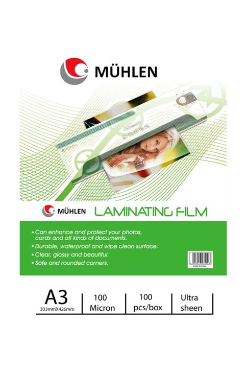 Mühlen Beutel A3 100 Mikron Laminasyon Filmi