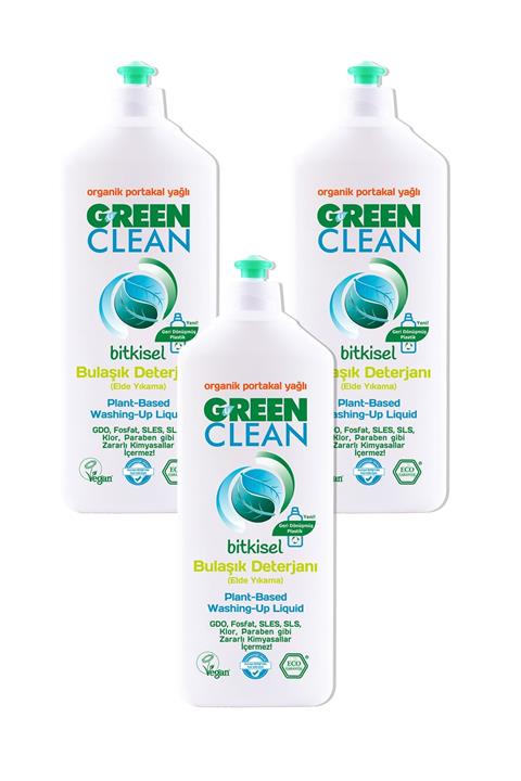 Green Clean Organik Portakal Yağlı Bulaşık Deterjanı  3'lü Paket