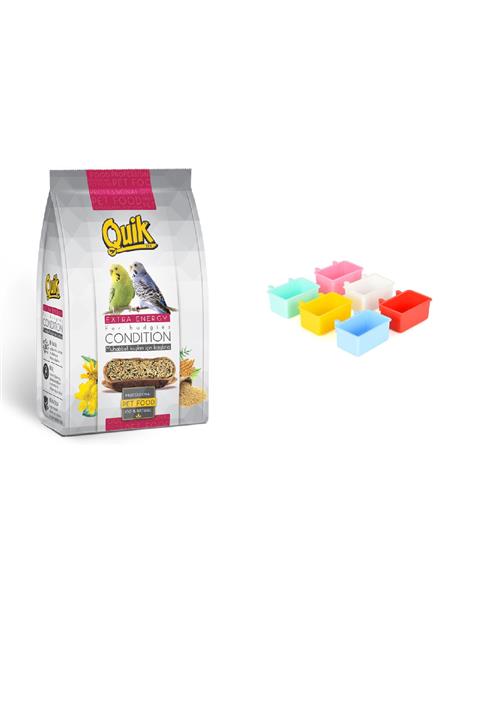Pet Base Quik Tüm Kuşlar Için Kızıştırıcı Yem Ve 1 Adet Renkli Mamalık