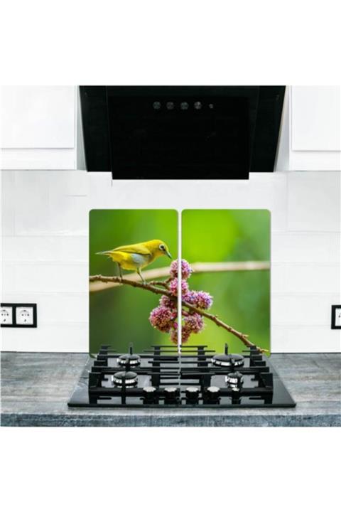 Saban 2' Li 30x52 Cm Cam Ocak Koruyucu Cam Kesme Tahtası Model 356