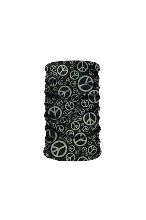 Orijin Tekstil Barış Sembolü Temalı Çok Fonksiyonlu Boyunluk Maske Bandana