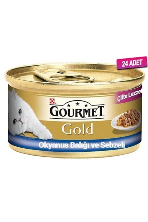 Gourmet Gold 24 Adet - Okyanus Balıklı Yetişkin Kedi Konservesi 85 Gr