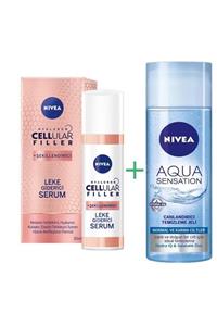 Nivea Nıvea Cellular Leke Giderici Serum 30 Ml+nıvea Aqua Sensation Temizleme Jeli 200 Ml