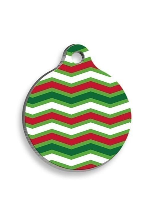 altın pati Christmas Serisi Pattern Yuvarlak Kedi Ve Köpek Künyesi