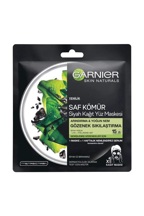 Garnier Siyah Yosunlu Gözenek Sıkılaştırıcı Kağıt Yüz Maskesi 3600542097178 C6