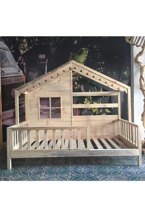 HAMİRA MASİFHAYAT Maison Masif Ahşap Montessori Çocuk Yatağı 80x160