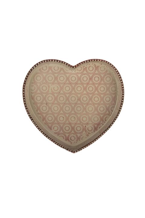 Aryıldız 22x25 cm  Porselen Kalpli Kırmızı Fırın Kabı