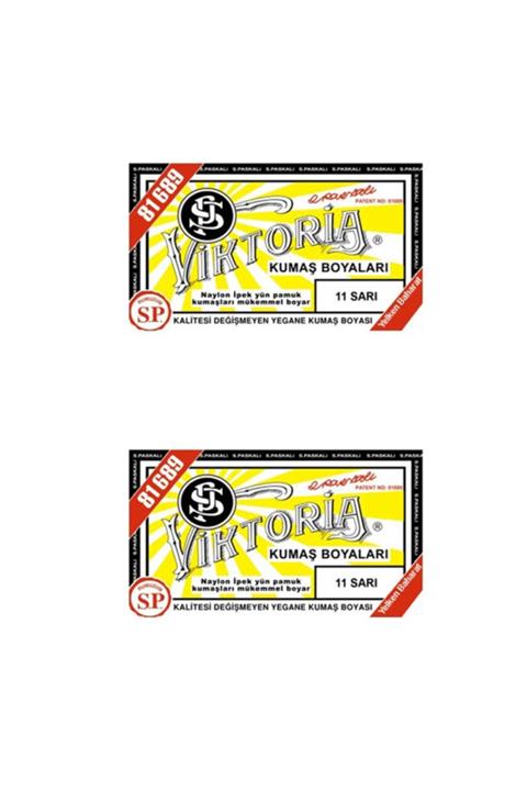 Viktoria Sarı Kumaş Boya 2'li