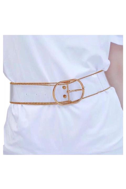 Fiori Bayan Boncuklu Şeffaf Kemer