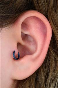 Vilma Aksesuar Tragus Helix Cerrahi Çelik Piercing Menteşeli ( 6mm ) Lacivert