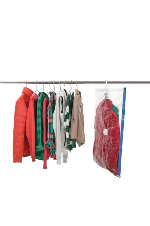 Menderes Home Beyaz Askılı Vakum Poşet 2li