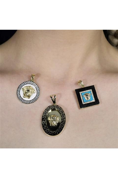 ATA MUCEVHERAT Kadın Gold Beyaz Mineli Kolye Ucu