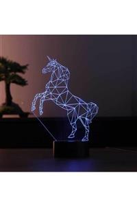 BYLAMP Unicorn At Led Masa Lambası 7 Farklı Işık Rengi