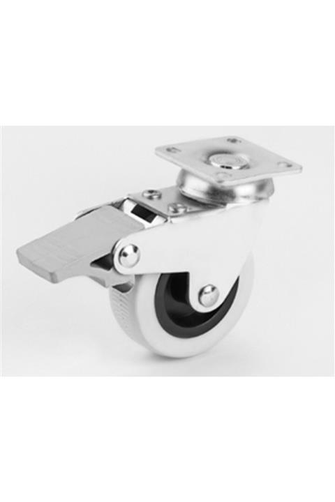 Hts 50x20 Gri Döner Tablalı Frenli Teker Kod:254