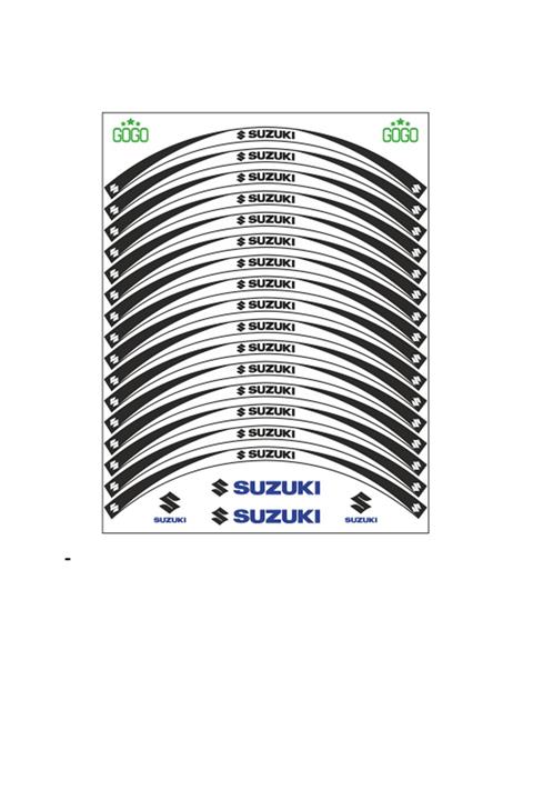 SEVENKARDEŞLER Siyah Beyaz Suzuki Reflektörlü Jant Şeridi