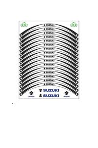 SEVENKARDEŞLER Siyah Beyaz Suzuki Reflektörlü Jant Şeridi