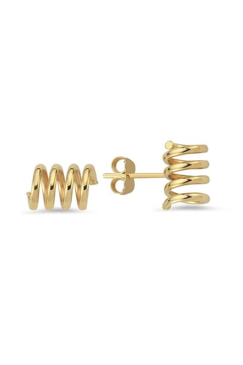 Koçak 14 Ayar Sarı Altın Küpe