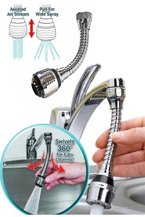 Mobee Tasarruflu Mutfak Banyo Musluğu Başlığı Fleks Hortumlu Esnek Musluk Başlığı