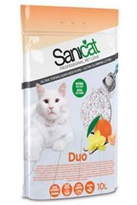 Eurocat Sanicat Duo Vanilya Ve Mandalina Kokulu Topaklaşan Kedi Kumu 10 Lt