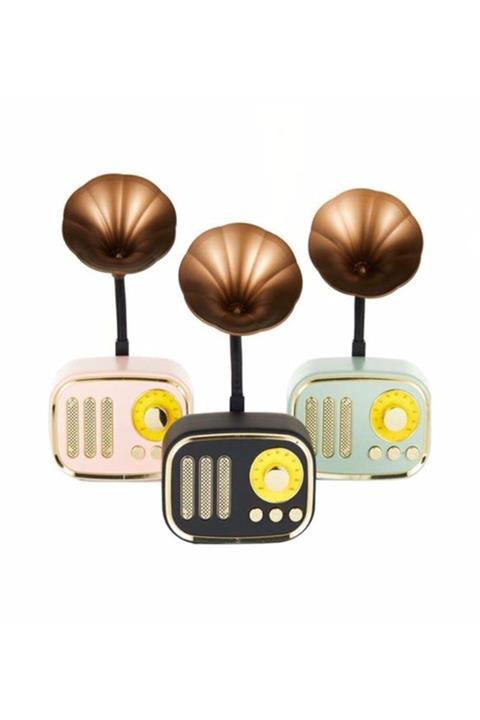 NETAVANTAJ Nostaljik Mini Radyo Gramofon Bluetooth/radyo/usb/sd Speaker Kahverengi