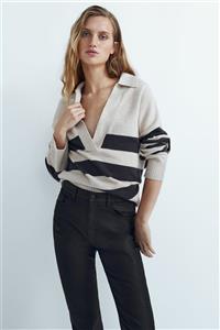 Massimo Dutti Kadın Mumlu Yüksek Bel Pantolon 05081662