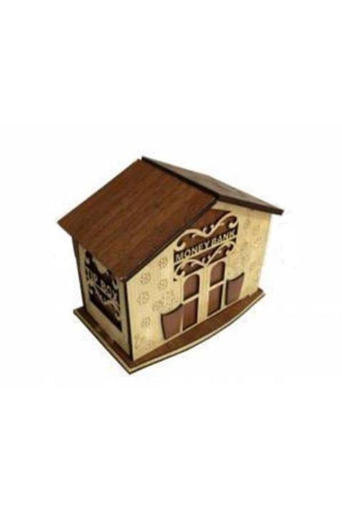Berrinstore Money Bank Ahşap Tip Box Bahşiş Kutusu Kumbara