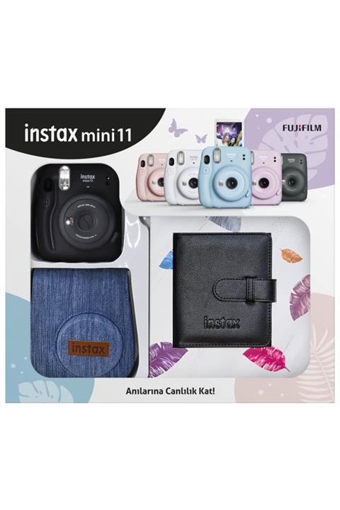 Fujifilm Instax Mini 11 Jean Çantalı Siyah Kit