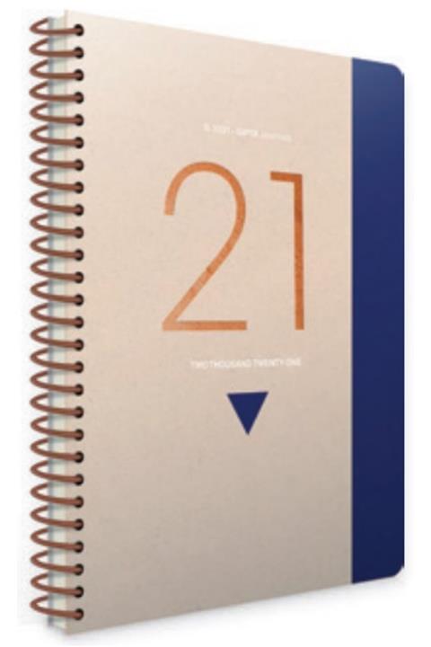 Gıpta Günlük 2021 Ajanda Çizgili Spiralli 17x24 Cm 409-fwk