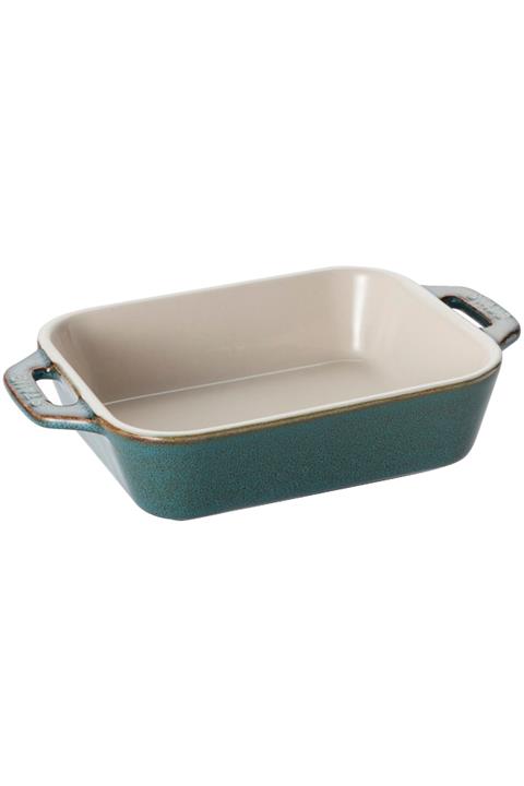 STAUB Fırın Kabı, Antik Turkaz | Seramik | Dikdörtgen | Seramik
