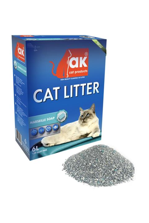 Akkum Marsilya Sabunlu Kedi Kumu 6 Litre 3 Kutu