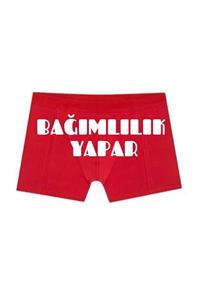 BoxerMasters Erkek Bagımlılık Yapar Yazılı Baskılı Boxer