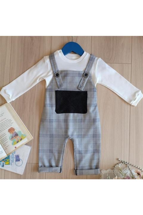 Dolly Baby Erkek Çocuk Salopet Gri Takım Elbise