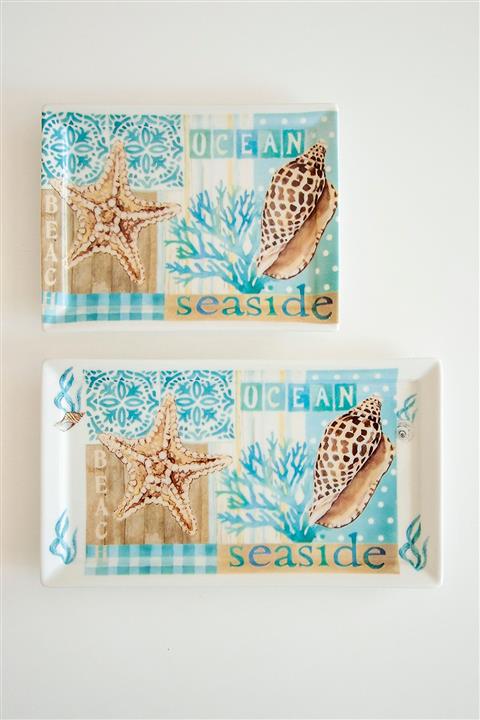 Bursa Porselen Dekor Seaside 2 Parça Jumbo Porselen Servis/kahvaltı Seti