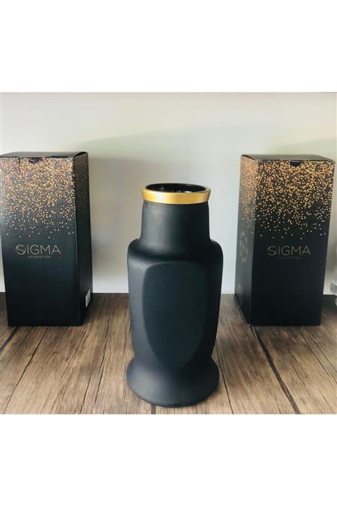 PAPATYAMDEKOR ZÜCCACİYE Sigma Mat Siyah Vazo 2lt