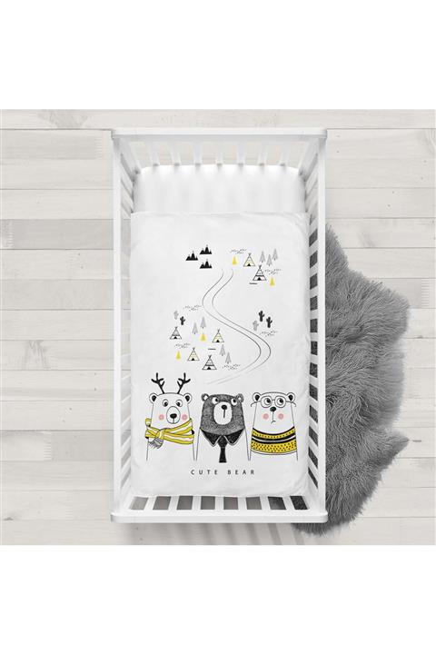decoars CUTE BEAR FİGÜRLÜ YATAK ÖRTÜSÜ