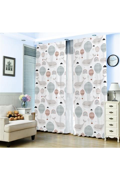 HOMESSA Balon 1094 140x240 Çocuk Odası Fon Perde