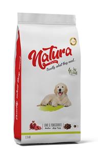 natura Yavru Orta Büyük Irk Kuzu Etli Narlı Köpek Maması 2,75 Kg