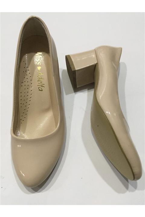 Yavuz Kadın Bej Yumurta Topuk Ayakkabı