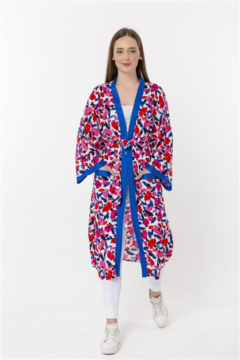 ZİNDİ Kadın Kimona Saks