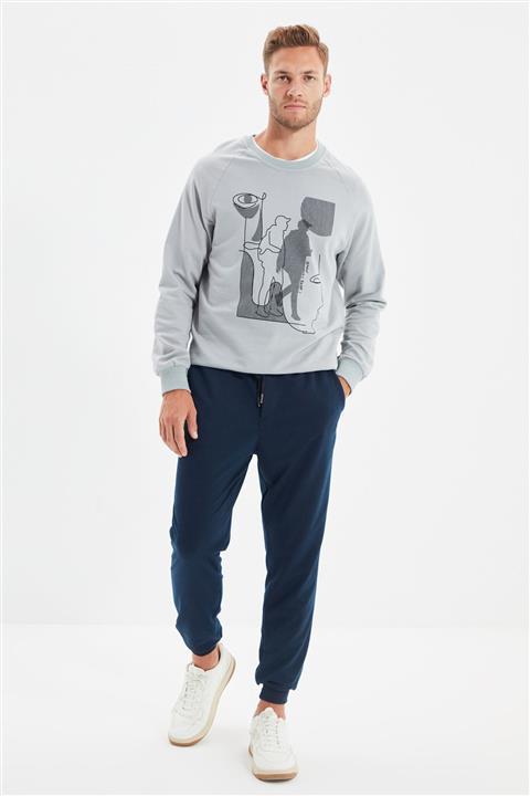 TRENDYOL MAN Lacivert Basic Regular Fit Eşofman Altı TMNAW20EA0166