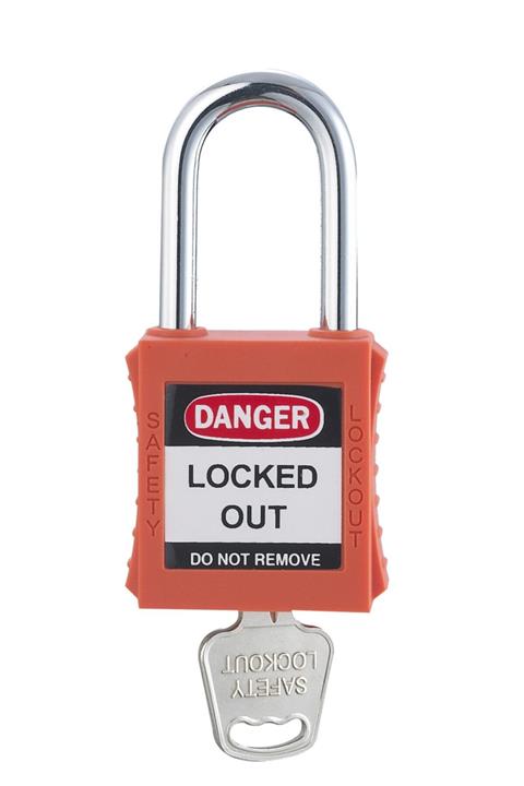 Locksan 38mm Çelik Çene Emniyet Asma Kilit (turuncu)