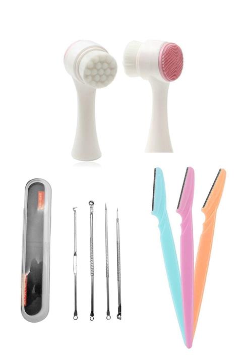 Mardinal Yüz Temizleme Fırçası , Tineke 3'lü Kaş Usturası Ve 4'lü Akne Temizleyici Komedon