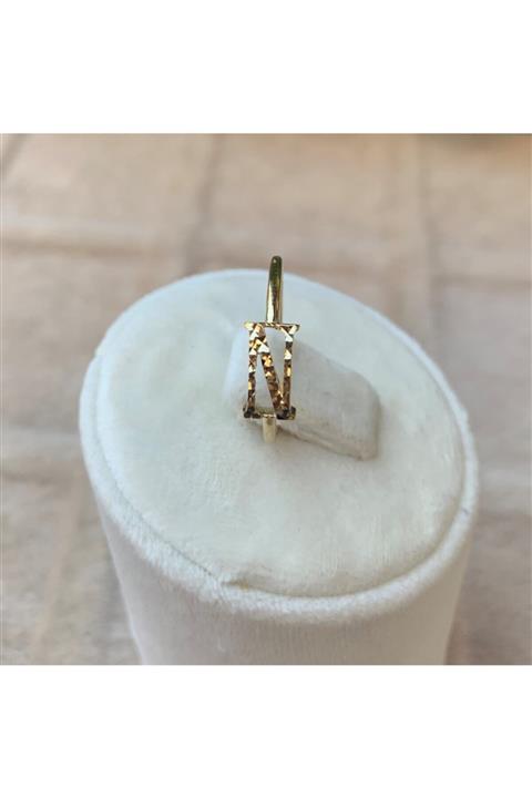 Bayar Gold 14 Ayar Altın Kalemli N Harfli Yüzük