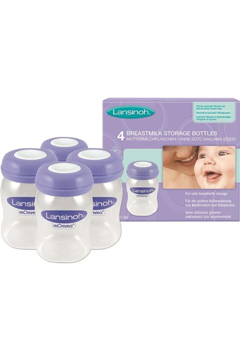 LANSINOH Süt Saklama Şişeleri 4 Adet