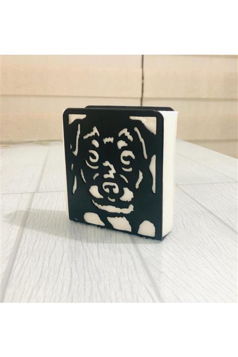 Tek Tasarım Yavru Köpek Dekoratif Metal Peçetelik