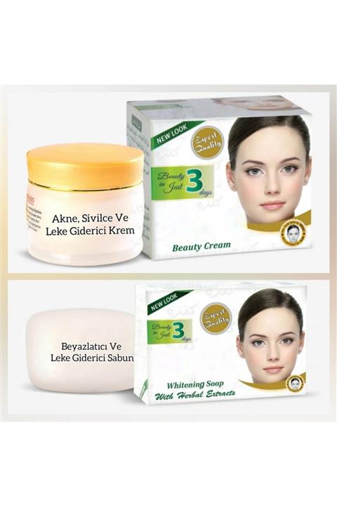 REDLİP COSMETİC Akne, Sivilce Ve Leke Giderici 2'li Krem Ve Sabun Seti