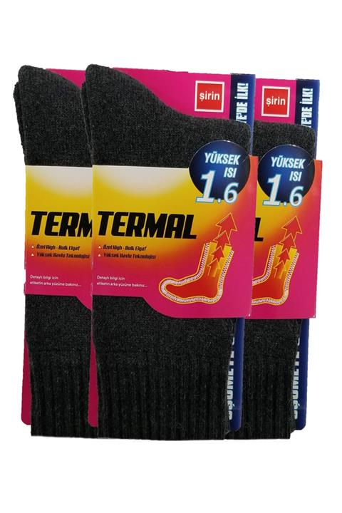 Şirin 3 Adet Kışlık Kadın Termal Çorap 6550