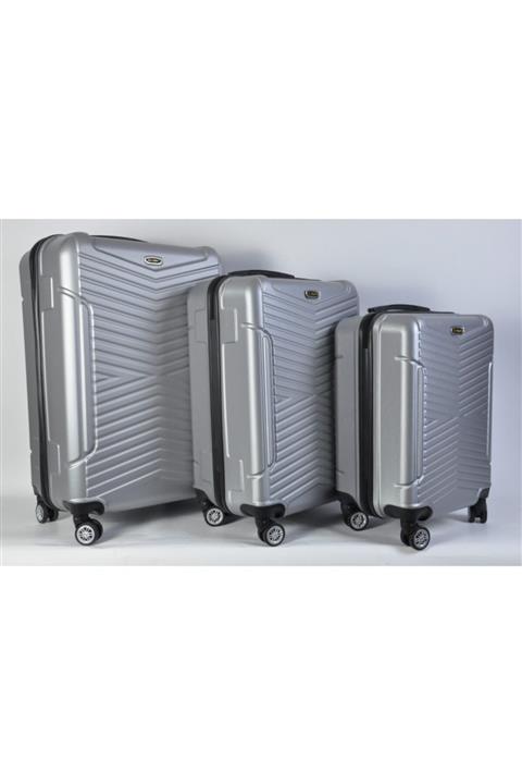 MGV Abs Valiz 4 Teker 3'lü Set Gri