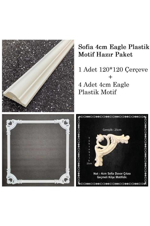 Dekonil Sofia 4cm Eagle Plastik Hazır Duvar Çıtası Paketi 120*120cm